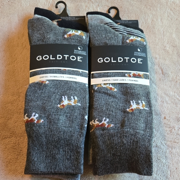 Gold Toe Men's Crew Dress Socks with Pattern - Picture 1 of 16